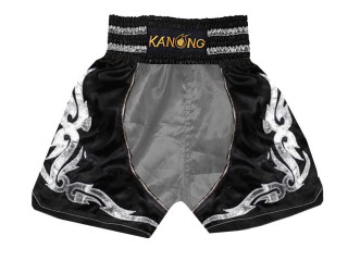Boxerské šortky Kanong : KNBSH-202-Stříbrný-Černá